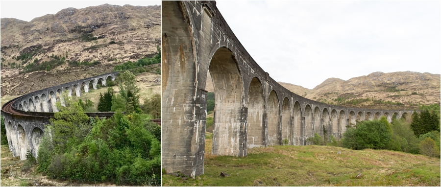 The stone arches of the Glenfinnan Viaduct in Scotland